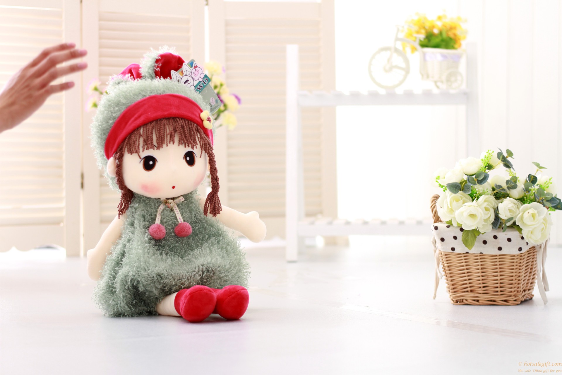 hotsalegift cute cartoon girl winter mayfair stuffed animal toy doll birthday gift children 7