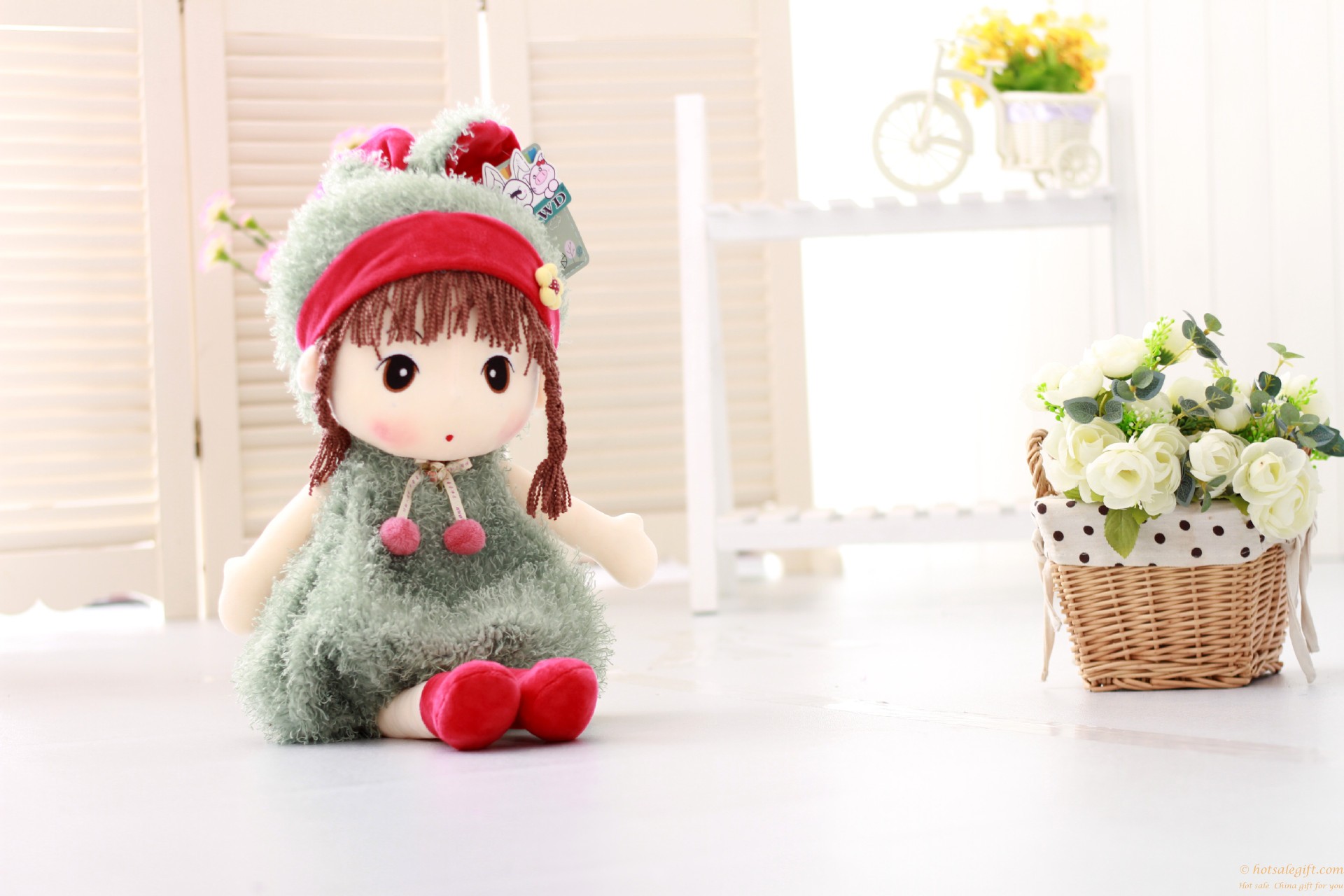 hotsalegift cute cartoon girl winter mayfair stuffed animal toy doll birthday gift children 8