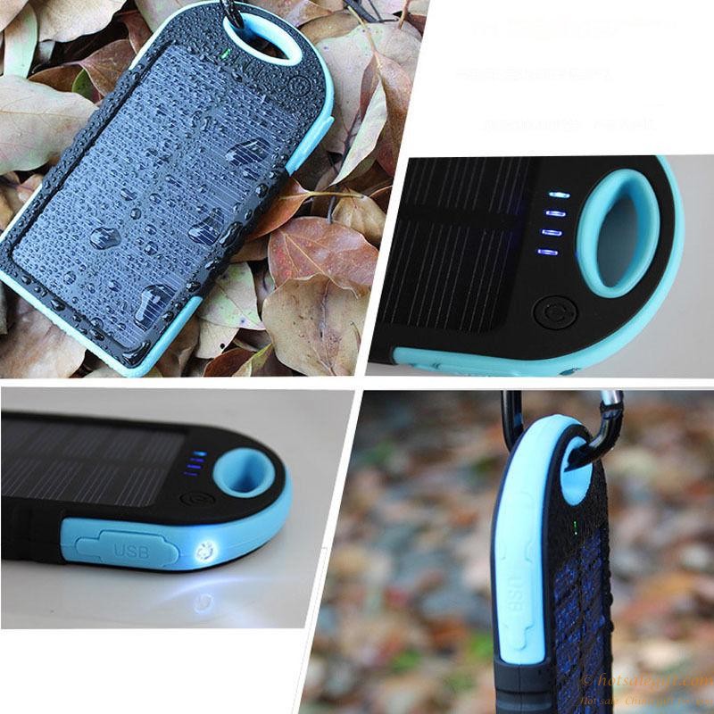 hotsalegift 12000mah ipx6 grade waterproof ultrahigh capacity solar mobile power charger 3