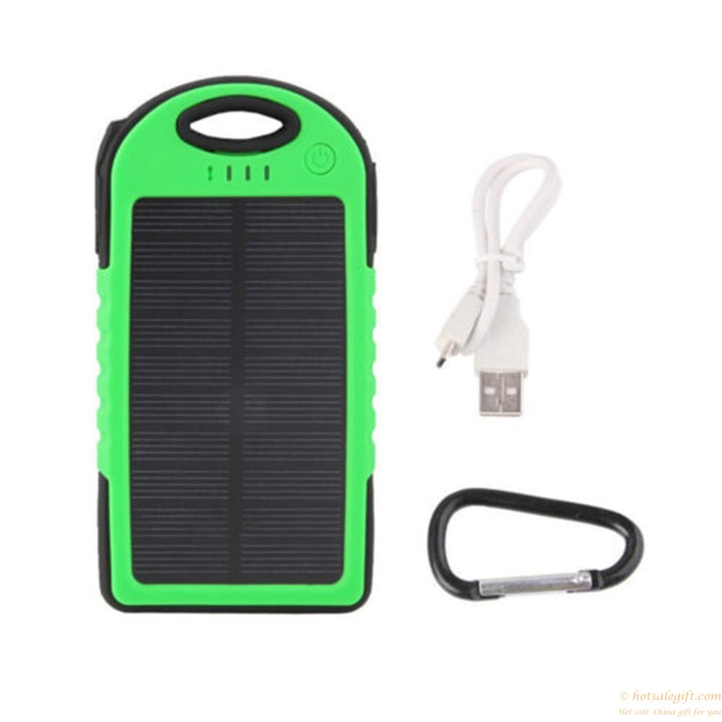 hotsalegift 12000mah ipx6 grade waterproof ultrahigh capacity solar mobile power charger 5