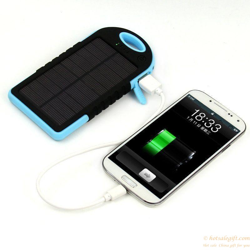 hotsalegift 12000mah ipx6 grade waterproof ultrahigh capacity solar mobile power charger 8