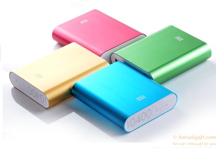 hotsalegift multicolor alloy shell xiaomi mi mobile power bank charger 10400 mah 2