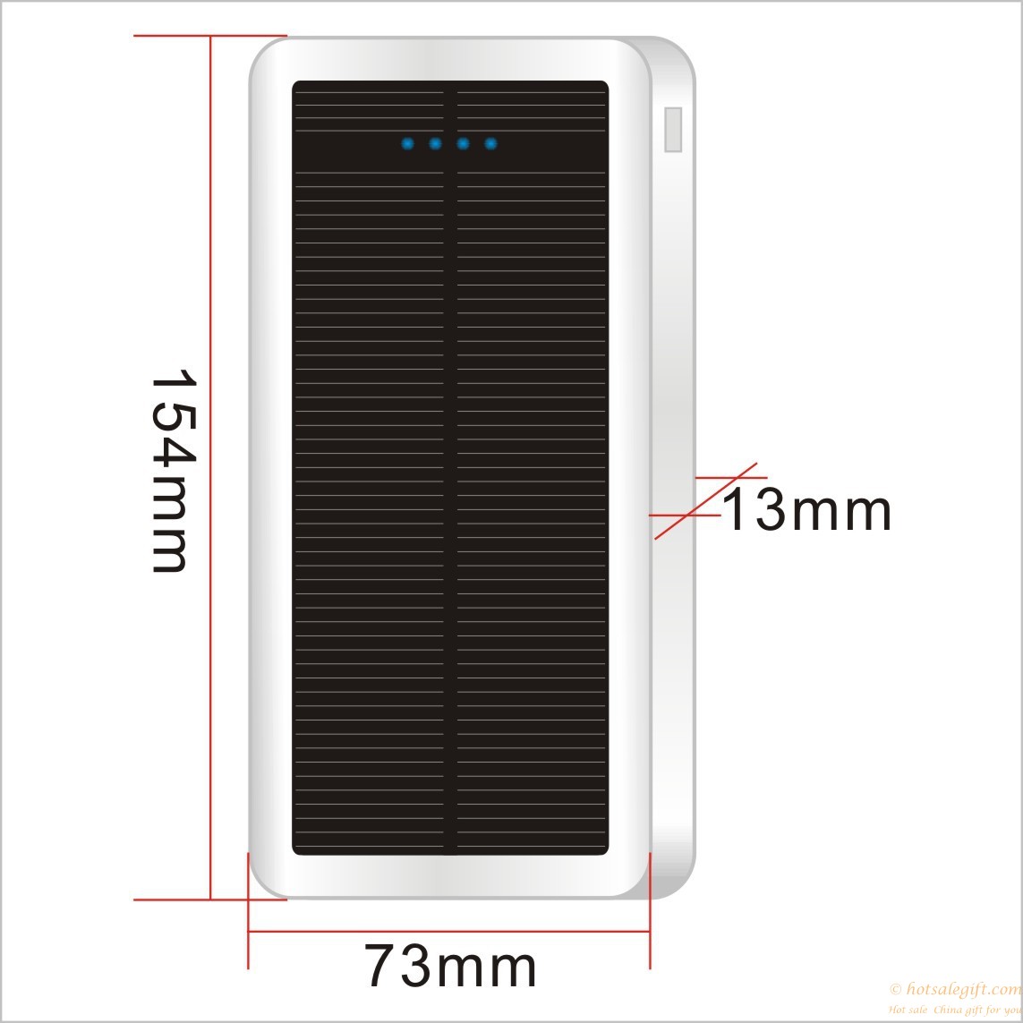 hotsalegift ultrathin solar mobile power bank charger dual usb ports 1