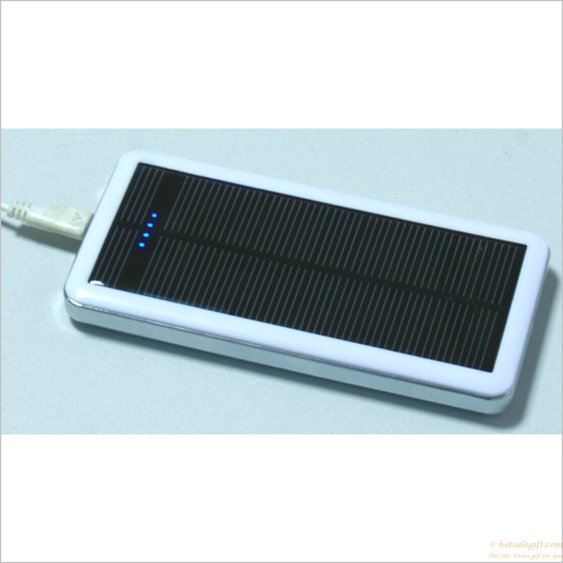 hotsalegift ultrathin solar mobile power bank charger dual usb ports 4