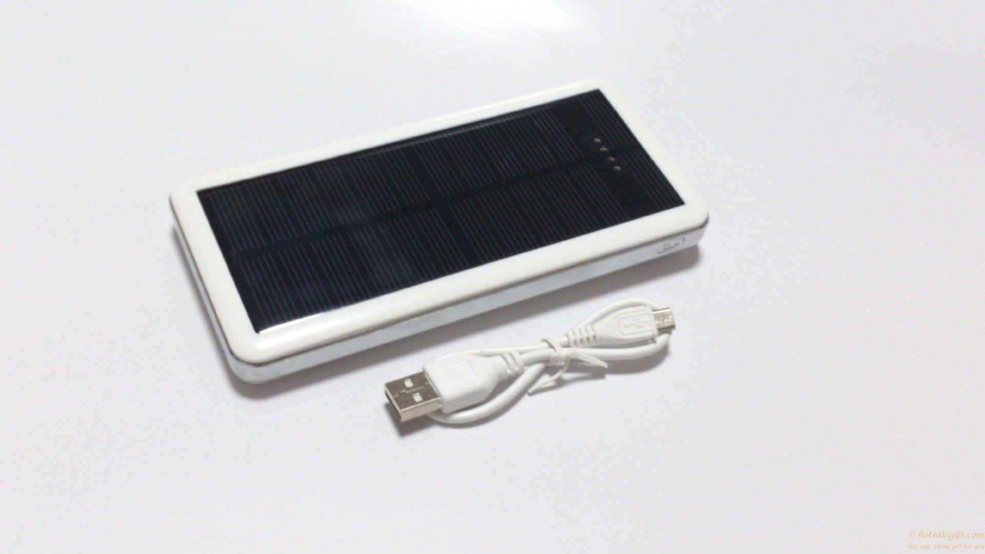 hotsalegift ultrathin solar mobile power bank charger dual usb ports 9