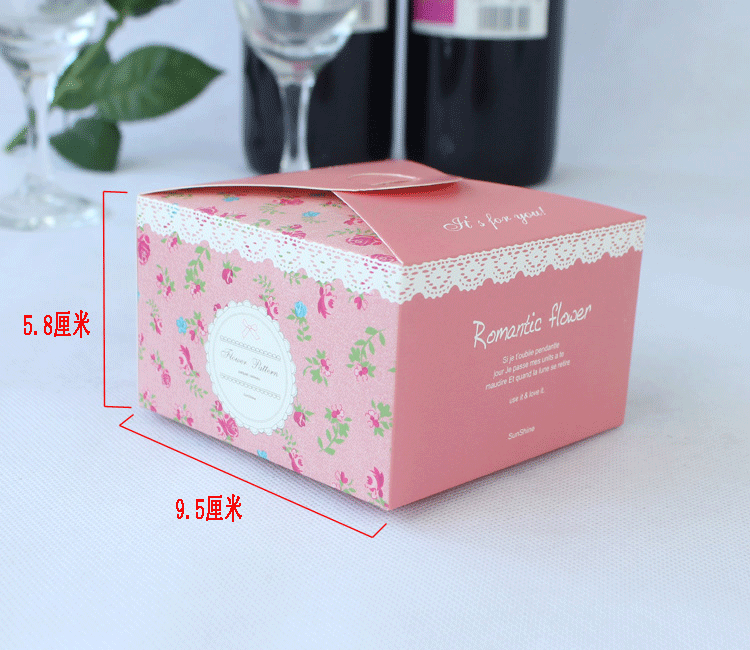 hotsalegift creative wedding candy box printed square shape 2