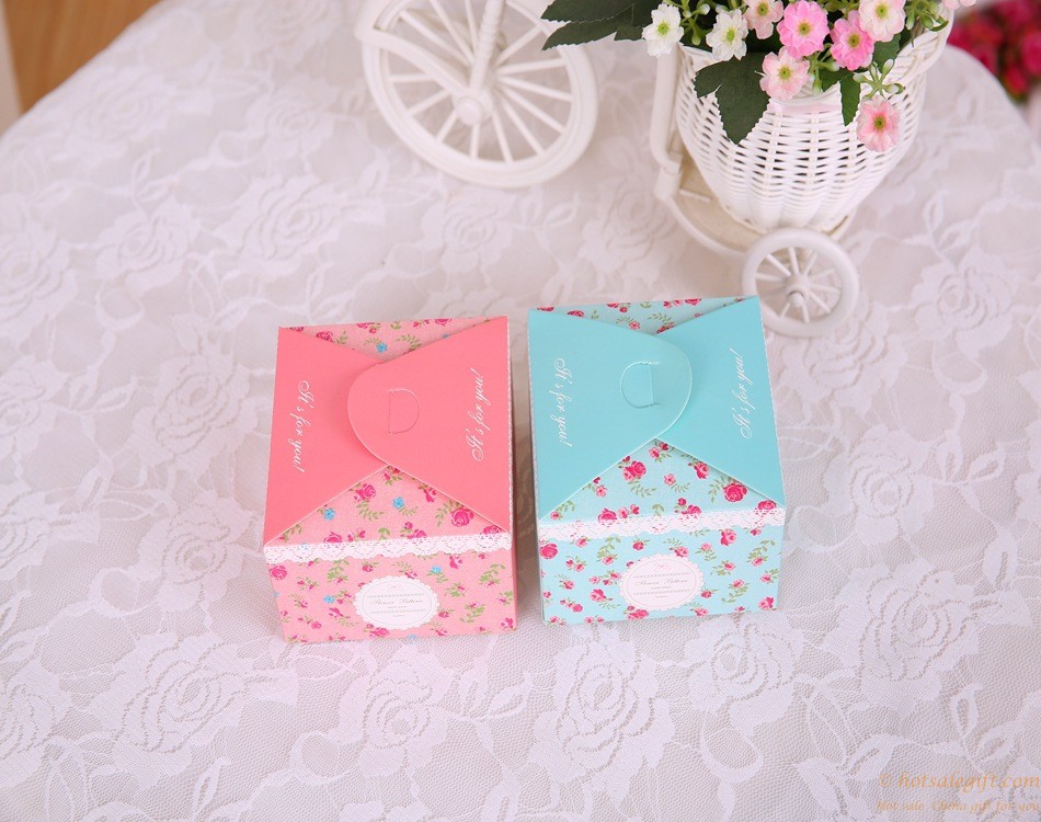 hotsalegift creative wedding candy box printed square shape 6