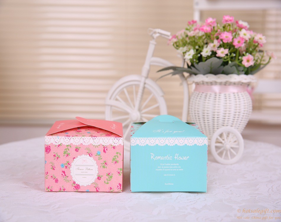 hotsalegift creative wedding candy box printed square shape 7