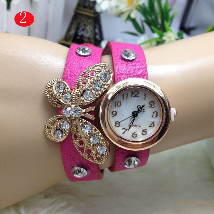 hotsalegift cruising diamond butterfly retro bracelet watch 1