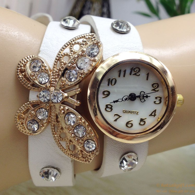 hotsalegift cruising diamond butterfly retro bracelet watch 11