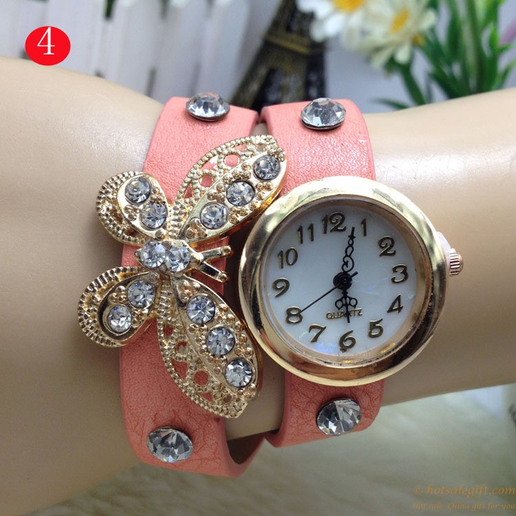 hotsalegift cruising diamond butterfly retro bracelet watch 3