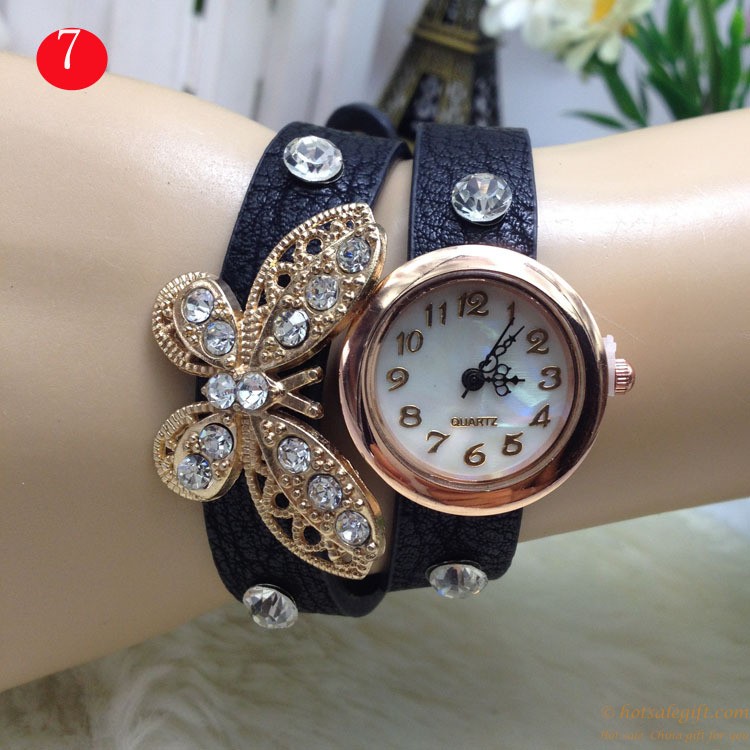 hotsalegift cruising diamond butterfly retro bracelet watch 6