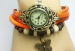 Retro trend preparation butterfly bracelet watch for ladies