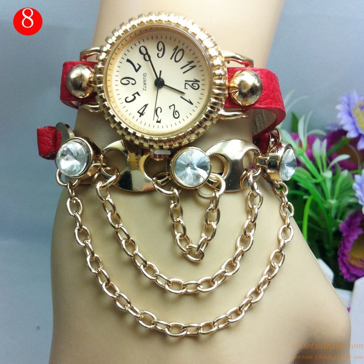 hotsalegift cheap bohemian diamond chain watches middle school students bracelet watch ladies 10