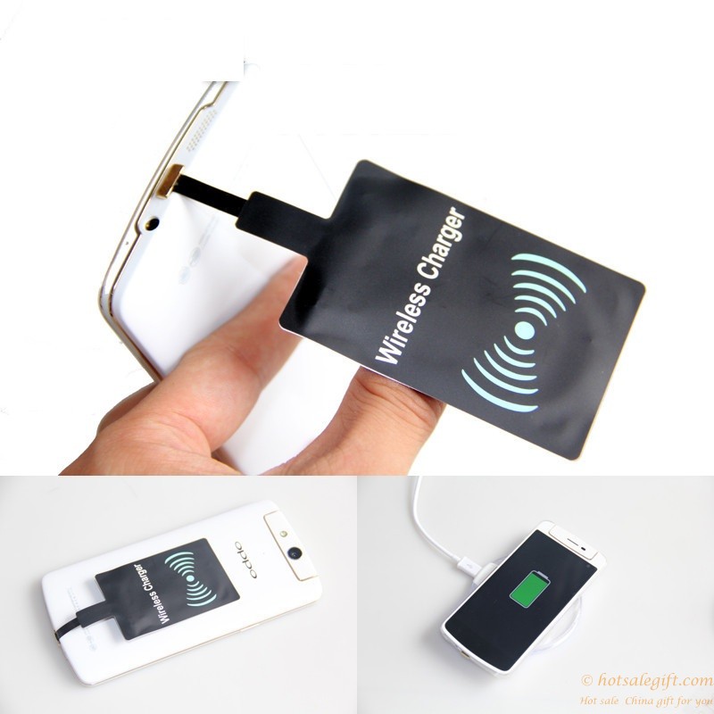 hotsalegift super thin fashionable wireless charger receiver smartphone micro usb cable 7