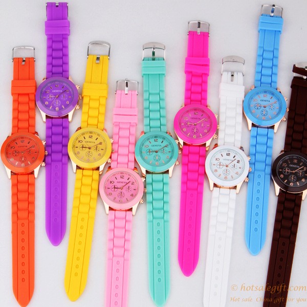 Reloj de gelatina de silicona de reloj de Ginebra barato de moda de  promoción para damas - Regalo de venta caliente