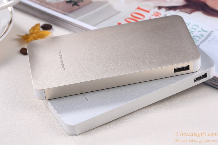 hotsalegift aluminum alloy 10000mah mobile power bank portable charger android smartphones andiphone 8