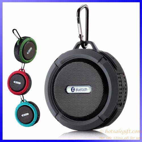 hotsalegift ip65 waterproof sports cards hanging buckle small bluetooth stereo speaker 18