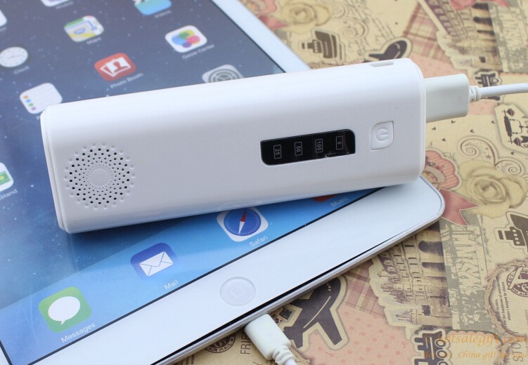 hotsalegift 5200mah mobile power bank wireless bluetooth speakers led 6