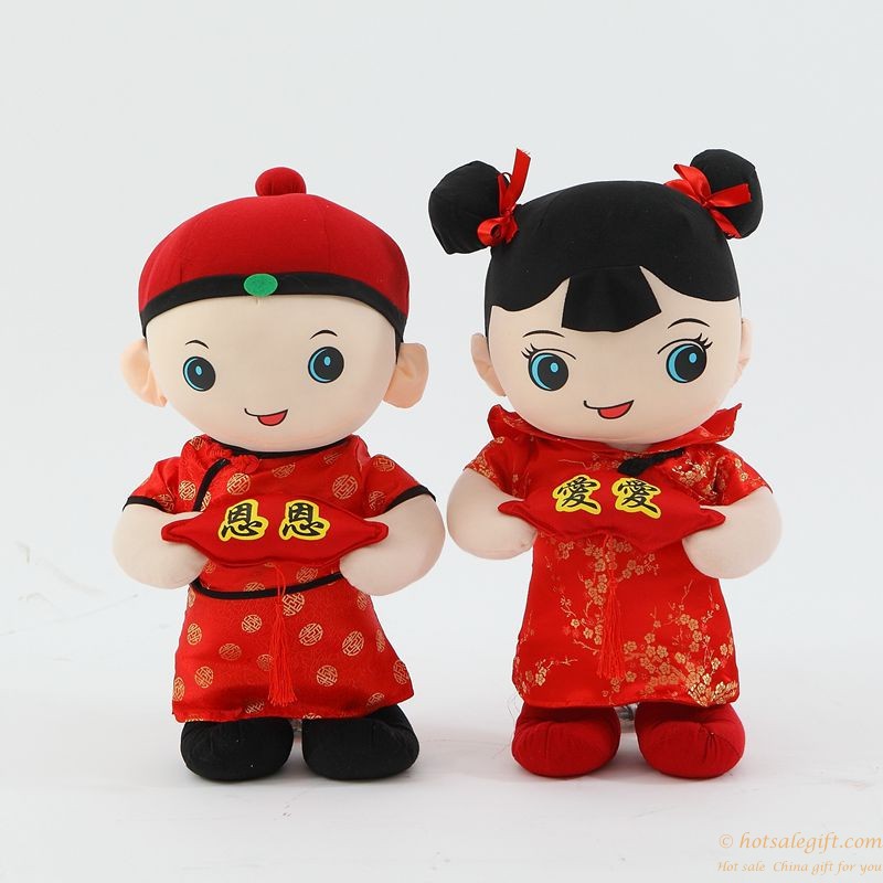 hotsalegift creative chinese style wedding gift plush doll chinese baby 6