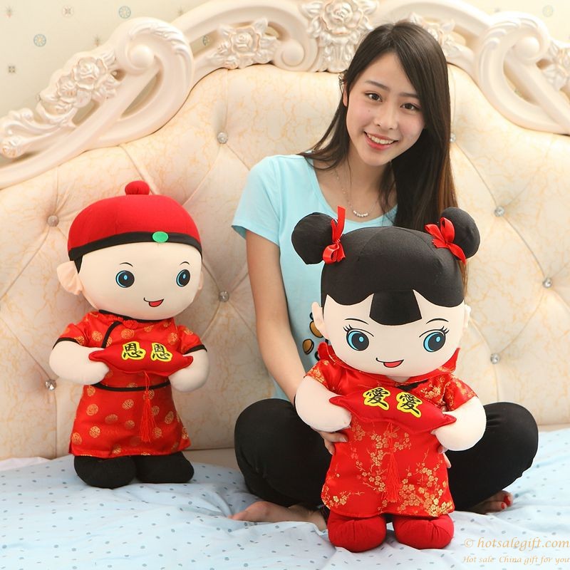 hotsalegift creative chinese style wedding gift plush doll chinese baby 8