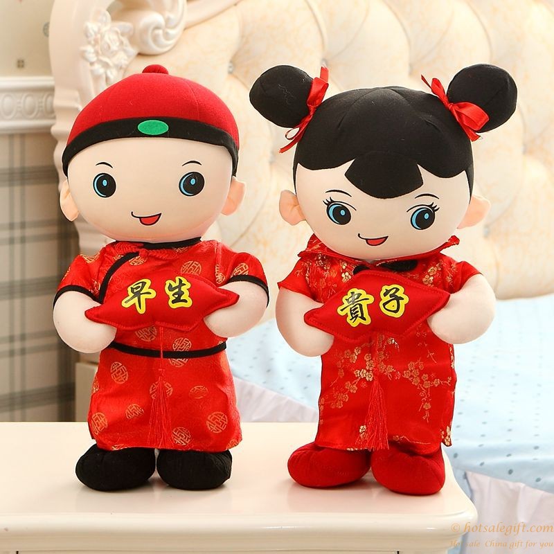 hotsalegift creative chinese style wedding gift plush doll chinese baby 9