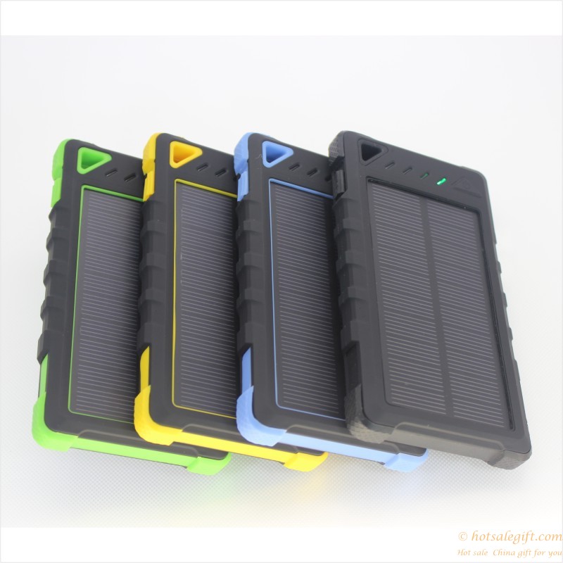 hotsalegift solar outdoor polymer 8000 ma cell phone charger solar power bank 3