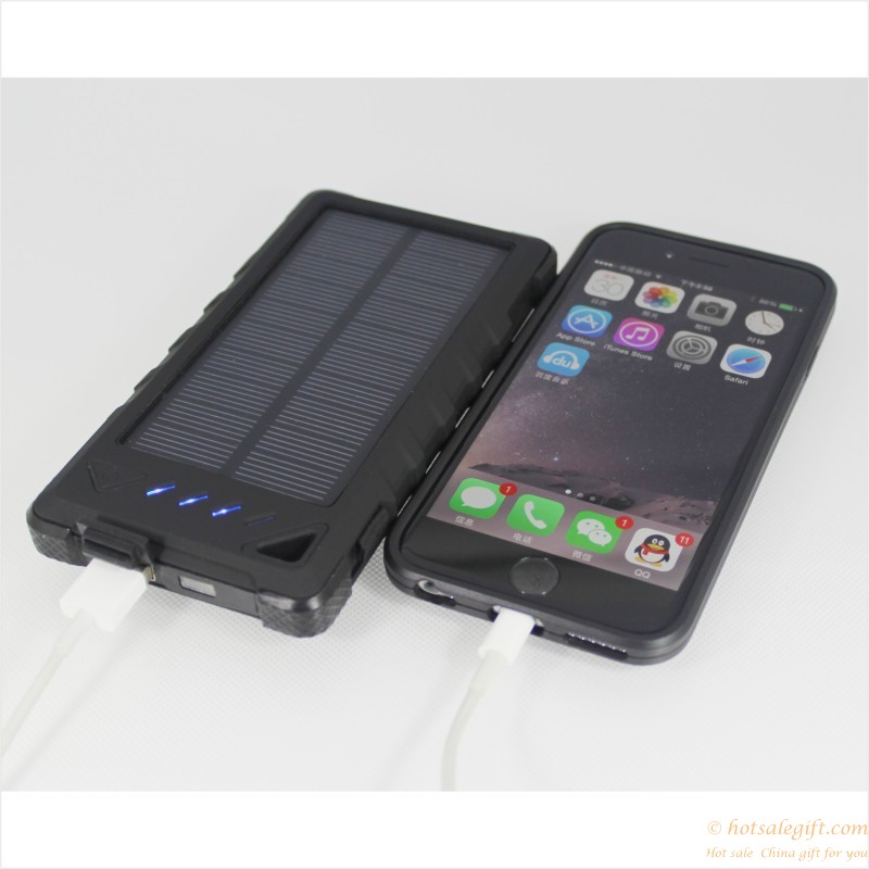 hotsalegift solar outdoor polymer 8000 ma cell phone charger solar power bank 4