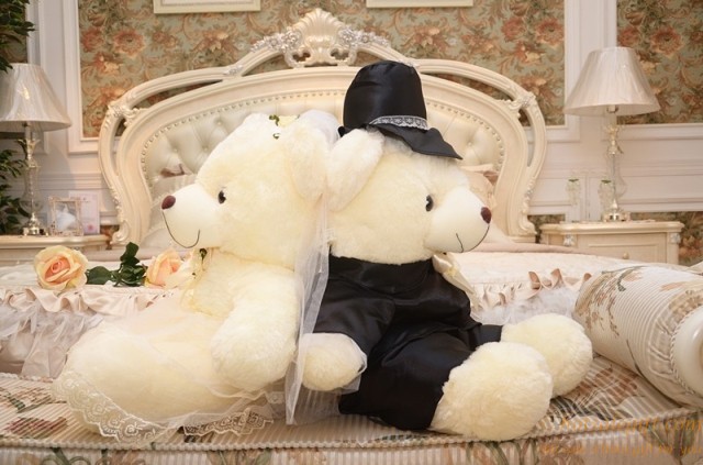 hotsalegift couple teddy bear plush toys wedding gift couple 2