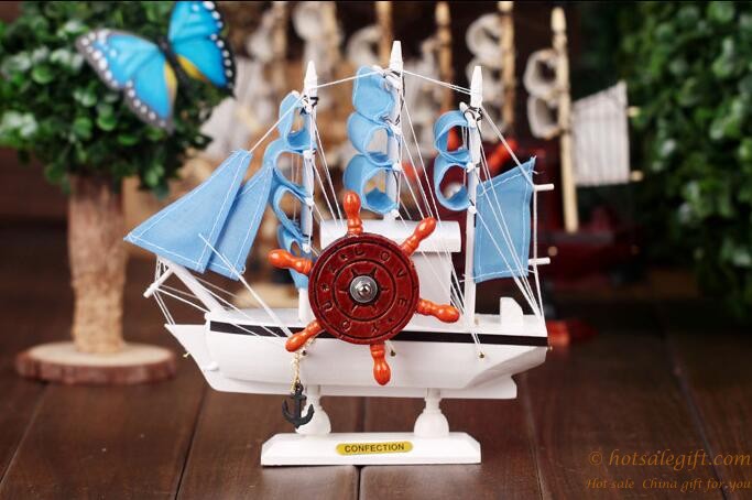 hotsalegift mediterraneanstyle wooden sailing music box ornaments craft 7