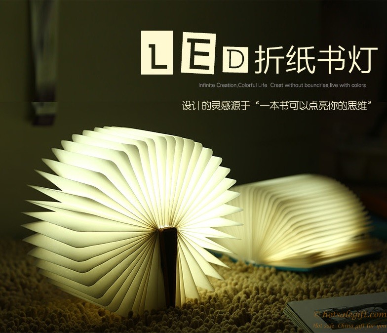 hotsalegift creative led lamp folding flip books usb nightlight 6