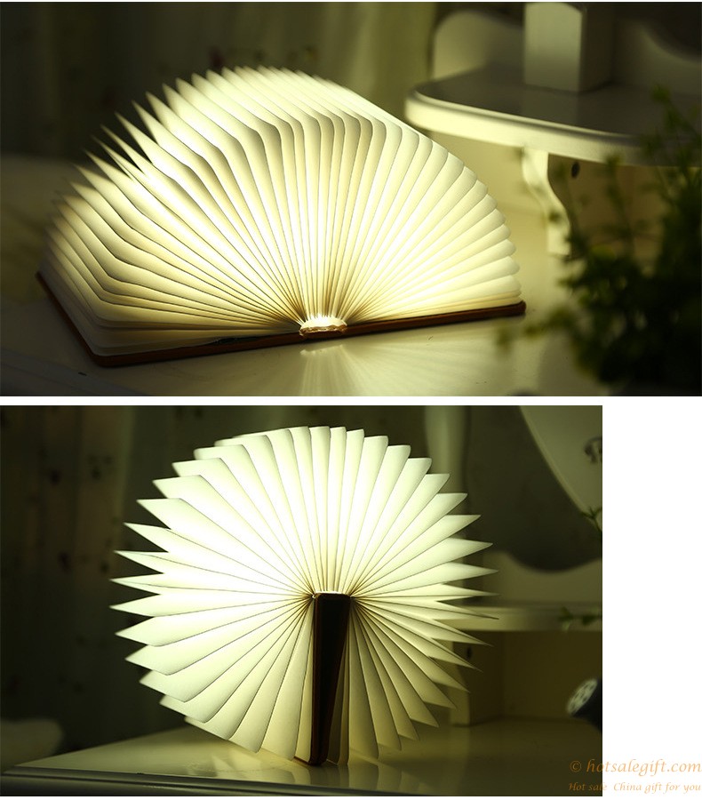 hotsalegift creative led lamp folding flip books usb nightlight 8