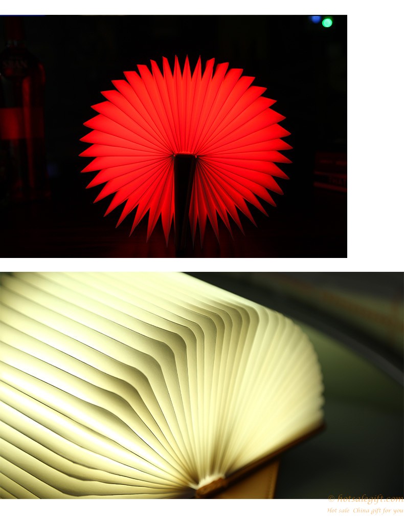 hotsalegift creative led lamp folding flip books usb nightlight 9