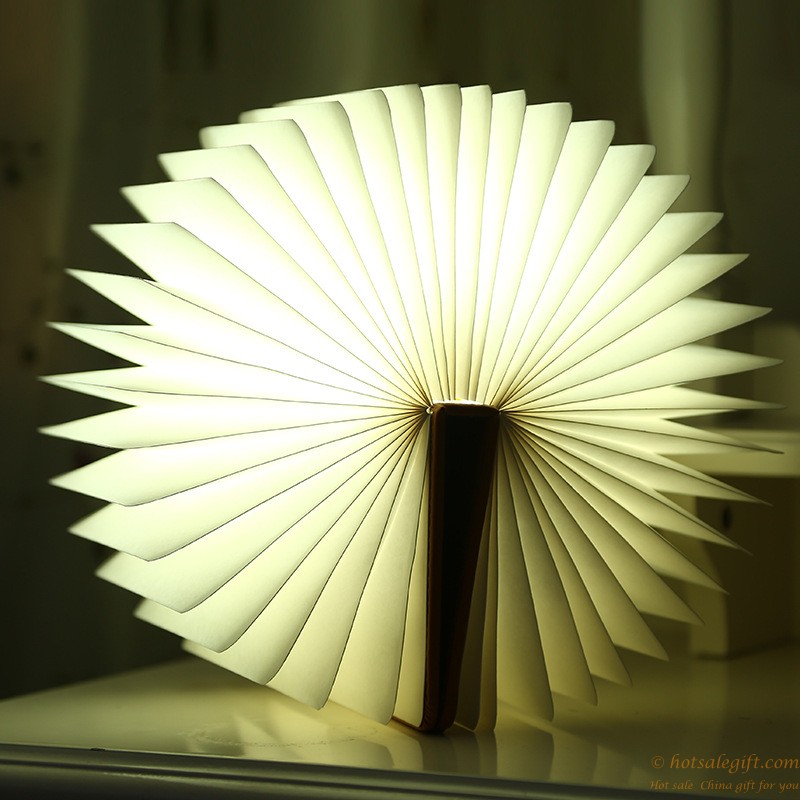 hotsalegift creative led night light flip book fold rechargeable led lamp 1