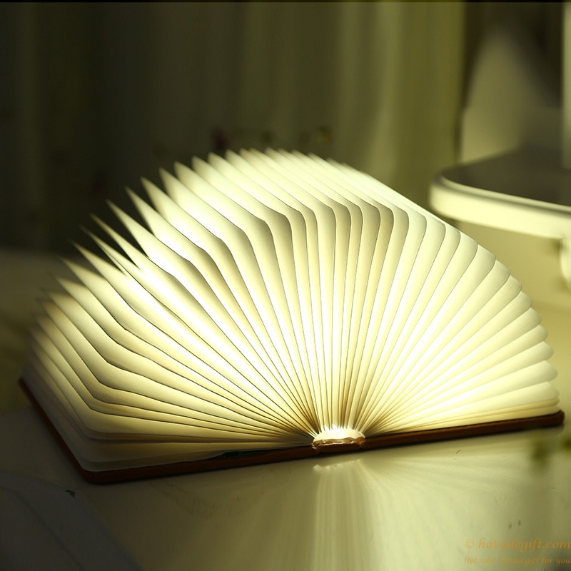 hotsalegift creative led night light flip book fold rechargeable led lamp 5