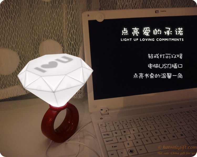 hotsalegift diamond ring led lamp creative lamp night light 7