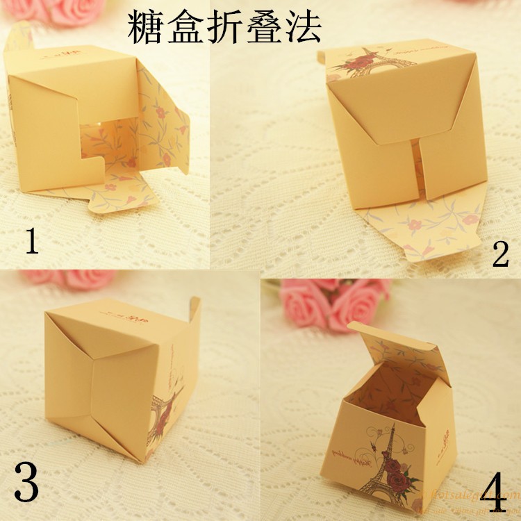 hotsalegift creative printing flowers paper candy box wedding favors 4