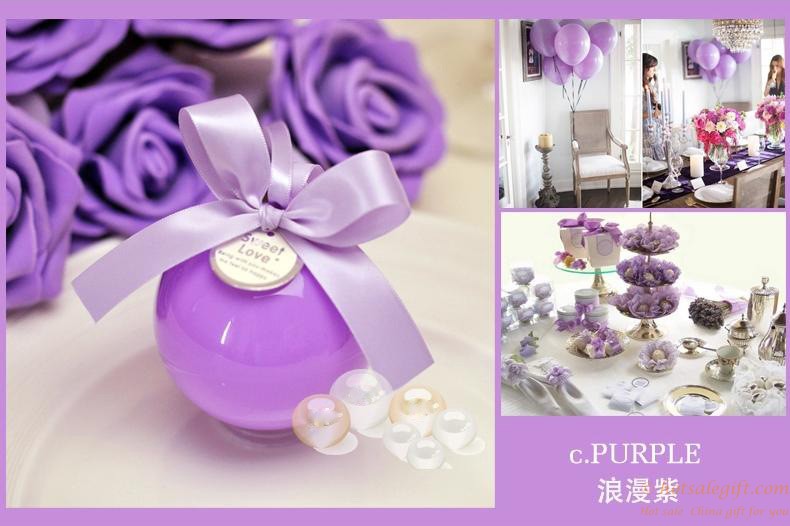 hotsalegift plastic crystal ball design wedding candy box 7