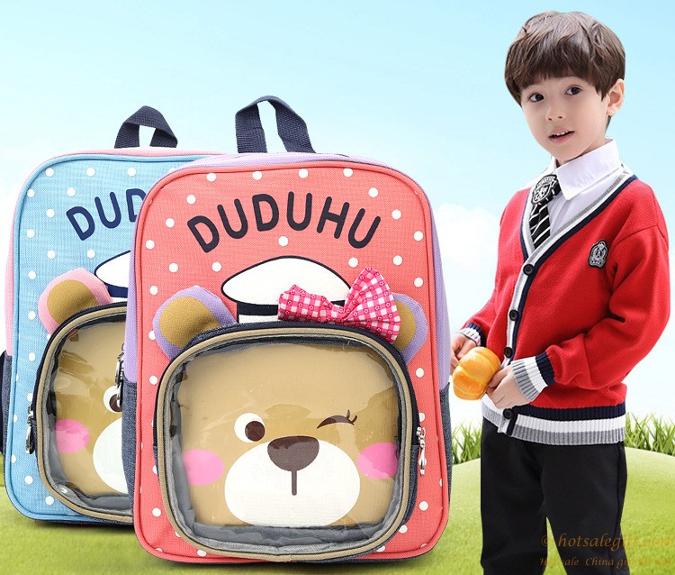 Cute cartoon bear shape children's backpack school bag - Hot Sale Gift